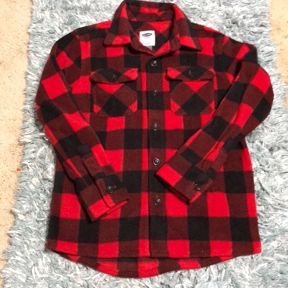 Old Navy Fleece Button Down Long Sleeve Shirt